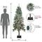 7ft Pre-Lit Flocked Alpine Artificial Christmas Tree, Clear Lights
